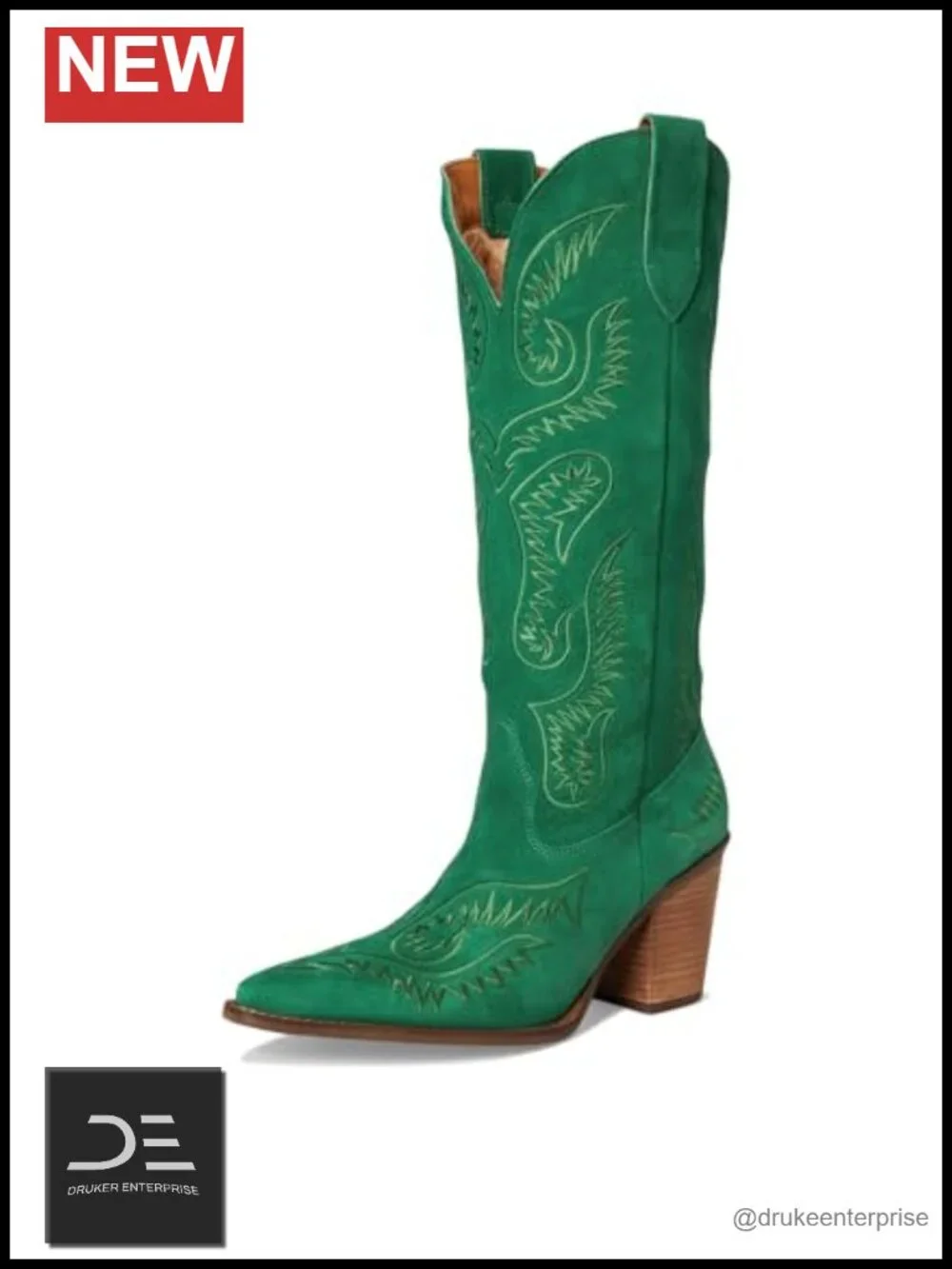 Dingo Evita Suede Snip Toe Over the Knee Boots Mid Heel